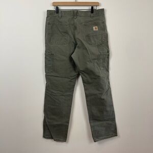 Carhartt Well Worn Army Green Relaxed Fit Work Pants
